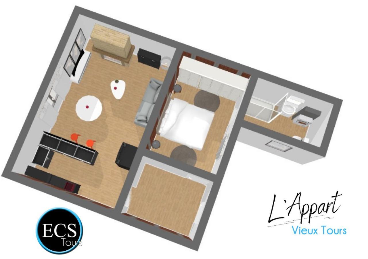 "L'Appart" Vieux Tours - Charme - Place Plumereau - Arrivee Autonome Eksteriør bilde